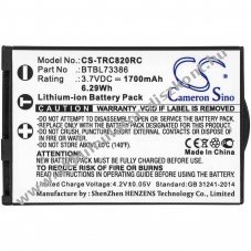 Helyettes�t� t�vir�ny�t� Akkumul�tor URC TRC-1080 / BTBL73386 1700mAh 6.29Wh 3.7V