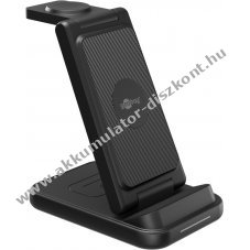 Goobay Wireless Charger vezet�k n�lk�li 3 az 1-ben t�lt� 15W 3 eszk�z egyidej� t�lt�se