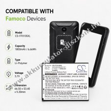 Helyettes�t� vonalk�dolvas� Akkumul�tor FAMOCO FX105 200409058SZN-001 3.7V 1800mAh DESAM-02192 Li-Ion