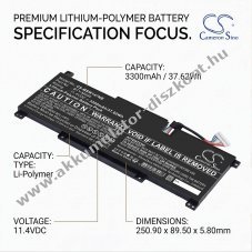 Helyettes�t� laptop Akkumul�tor MSI Modern 14 C7M-044XES BTY-M494 3300mAh/37.62Wh 11.4V