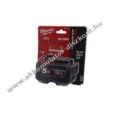 Eredeti Milwaukee M18B5 18V 5000mAh Akkumul�tor Li-Ion