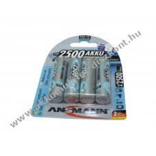 Ansmann maxE AA Mignon ceruza Akkumul�tor 1,2V 2500mAh 4db/csomag NiMH