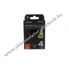 Panasonic eneloop Pro Micro t�pus BK-4HCDE/4BE Akkumul�tor 1,2V 0,9Ah 4db csomag NiMH