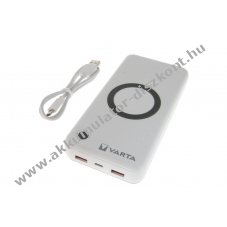 VARTA Vezet�k n�lk�li Power Bank 20000mAh 3,7V 74Wh 20W USB-C 10W Li-Polymer