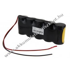 Helyettes�t� Akkumul�tor NC D (g�li�t) 6V 4000mAh Akkumul�torpakk 165x34x63mm 0,75kg 30cm k�bel