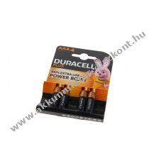 Duracell Plus Power Boost LR03 MN2400 AAA (mikro) elem 1,5V 4db/csomag alk�li