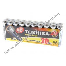 TOSHIBA High Power Mignon ceruza LR06 AA elem 1,5V 20db/csomag alk�li