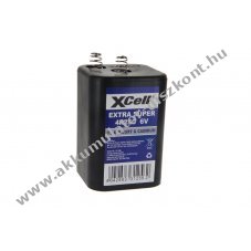 Xcell cink-sz�n 4R25 spir�lrug�s �rintkez� elem 6V 9,5Ah