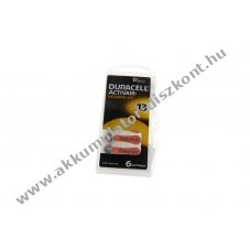 Duracell hall�k�sz�l�k elem 13 EasyTab 1,40V cink-leveg� 6db/csomag