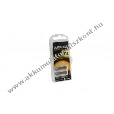 Duracell 312 EasyTab hall�k�sz�l�k elem 1,4V 6db/csomag cink-leveg�