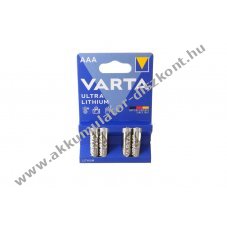 Varta Ultra Lithium 6103 AAA (mikro) 1,5V 1,1Ah l�tium elem