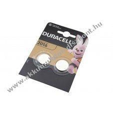Duracell CR2016 3V 90mAh gombelem 2db/csomag l�tium