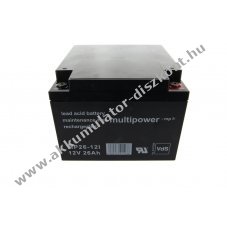 Multipower MP26-12 MP26-12I 12V 26Ah �lomsavas Akkumul�tor