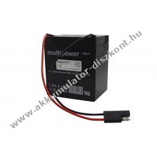 Helyettes�t� Akkumul�tor Multipower MP5,4-12 12V 5400mAh k�bellel �s csatlakoz�val Sabo 43-Vario E Pb