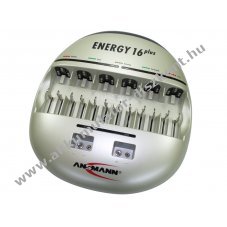 Ansmann Energy 16plus t�lt� AAA (mikro), AA Mignon ceruza, C (b�bi m�ret), D (g�li�t), 9V NiMH �s NC