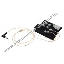 Helyettes�t� GES-13 ultrak�nny� diszkr�t DUAL f�lhallgat� 60cm csatlakoz�k�bel 3,5mm jack