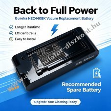 Helyettes�t� porsz�v� Akkumul�tor Eureka NEC440BK 2500mAh 64.75Wh 25.9V