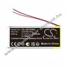 Helyettes�t� vezet�k n�lk�li Akkumul�tor JBL Tune 230NC t�lt�tok 750mAh GSP961642 3.7V 2.78Wh