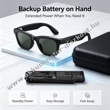 Helyettes�t� vr szem�veg Akkumul�tor Ray-ban Meta Wayfarer Gen1 MC-1022037 210mAh 0.78Wh 3.7V
