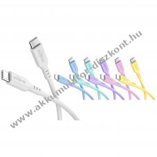 Goobay Silicone Cable Pastel Power Pack 6x USB-C 1,5m 60W 3A pasztell sz�nek