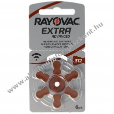 Rayovac Varta HA312 PR41 4607 Acoustic Special hall�k�sz�l�k elem max.180mAh