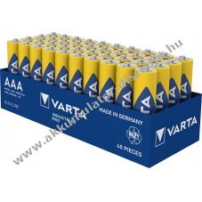 Varta Industrial Pro AAA (Micro) LR03 1.5V 40db/csomag alk�li elem
