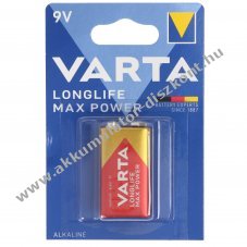 Varta 4722 Longlife Max Power 9V block elem