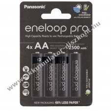 Panasonic eneloop pro AA Mignon ceruza Akkumul�tor 1.2V 2500mAh 4db/csomag NiMH