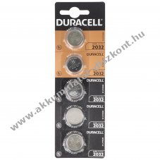 Duracell CR2032 gombelem 3V 180mAh 5db/csomag l�tium