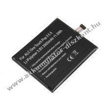 Helyettes�t� Akkumul�tor ALC One Touch Pop 3 5.5 3,8V 2900mAh 11,0Wh be�p�tett szersz�mok n�lk�l Li-Polymer