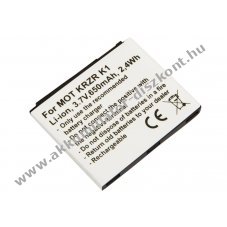 Helyettes�t� Akkumul�tor Motorola KRZR K1 3,7 650mAh 2,4Wh Li-ion