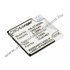 Helyettes�t� Akkumul�tor Alcatel One Touch Pixi First 3,7V 1400mAh 5,2Wh Li-ion