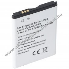 Helyettes�t� Akkumul�tor Emporia Select V99 Basic V26 AK-V99 3,7V 1200mAh Li-ion