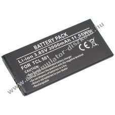 Helyettes�t� Akkumul�tor TCL 501 3,85V 3000mAh 11,55Wh be�p�tett szersz�m n�lk�l Li-ion