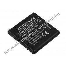 Helyettes�t� Akkumul�tor Nokia 5700 8600 3,7V 840mAh 3,1Wh Li-ion