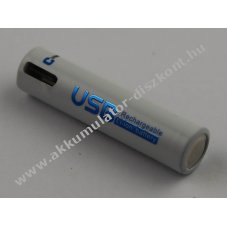 AAA (mikro) Akkumul�tor 1,5V 600mAh 0,9Wh USB-C t�lt�port Li-ion