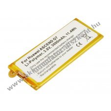 Helyettes�t� Akkumul�tor Huawei ASCEND G7 3,8V 3000mAh 11,4Wh be�p�tett Li-Polymer