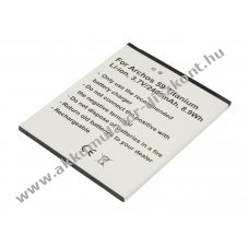 Helyettes�t� Akkumul�tor Archos 59 Titanium 3,7V 2400mAh 8,9Wh Li-ion