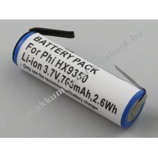 Helyettes�t� Akkumul�tor Philips HX9350 3,7V 700mAh 2,6Wh be�p�tett szersz�m n�lk�l Li-ion