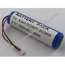 Helyettes�t� Akkumul�tor Philips Avent SCD833 SCD835 3,7V 2600mAh 9,6Wh Li-ion