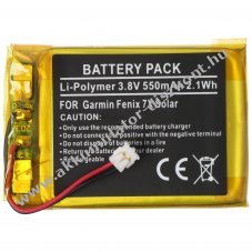 Helyettes�t� Akkumul�tor Garmin Fenix 7X Solar be�p�tett 3,8V 550mAh 2,1Wh Li-Polymer