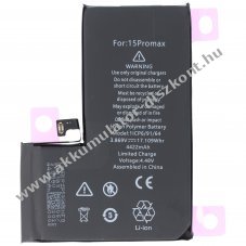 Helyettes�t� Akkumul�tor Apple iPhone 15 Pro Max 3,86V 4422mAh 17,1Wh be�p�tett Li-Polymer