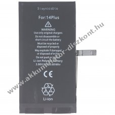Helyettes�t� Akkumul�tor Apple iPhone 14 Plus 3,86V 4325mAh 16,68Wh be�p�tett szersz�m n�lk�l Li-Polymer