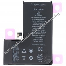 Helyettes�t� Akkumul�tor Apple iPhone 14 Pro 3,87V 3200mAh be�p�tett Li-Polymer