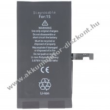 Helyettes�t� Akkumul�tor iPhone 15 3,87V 3349mAh 12,98Wh be�p�tett Li-Polymer