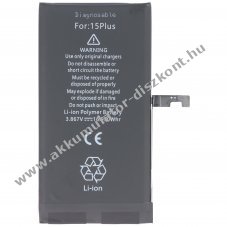 Helyettes�t� Akkumul�tor Apple iPhone 15 Plus 3,86V 4383mAh 16,95Wh Li-Polymer