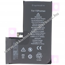 Helyettes�t� Akkumul�tor Apple iPhone 15 Pro Max 3,86V 4422mAh 17,1Wh be�p�tett szersz�m n�lk�l Li-Polymer
