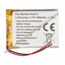Helyettes�t� Akkumul�tor Garmin Fenix 3 3,7V 300mAh 1,1Wh Li-Polymer