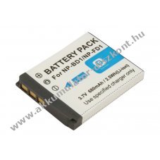 Helyettes�t� Akkumul�tor Sony NP-BD1 NP-FD1 3,7V 680mAh 2,5Wh Li-ion