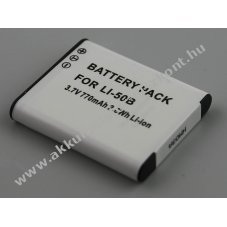 Helyettes�t� Akkumul�tor Olympus LI-50B 3,7V 770mAh 2,8Wh Li-ion